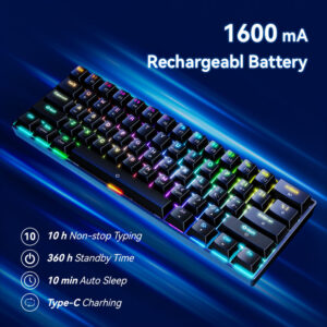 Bluetooth Mechanical Wireless Keyboard (Gaming, Tri-Mode)