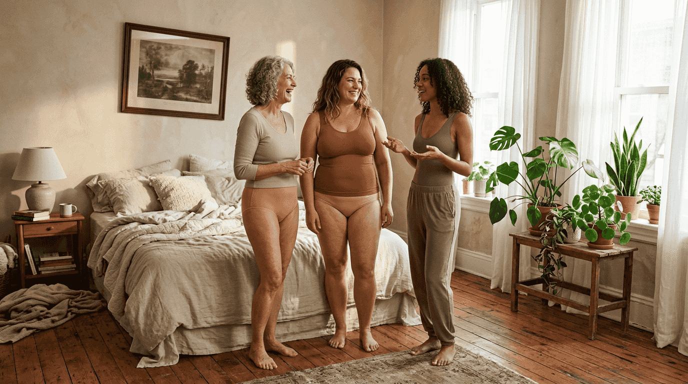 Diverse women wearing comfortable shapewear